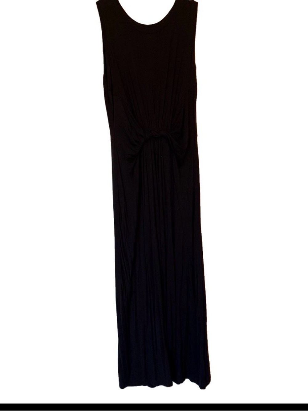 Maurices Black Sleeveless Midi Dress with Front Twist